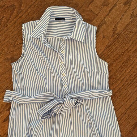 Tommy Hilfiger size 16 blue and white striped - long dress - Picture 2 of 7